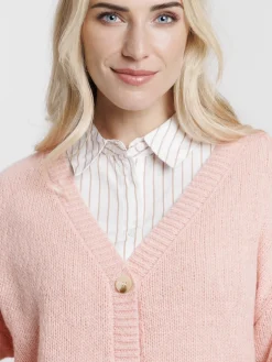 Gilet col V boutonné femme