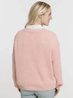 Gilet col V boutonné femme