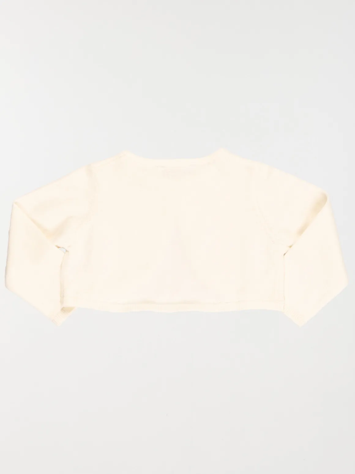 Gilet court ecru fille (3-36M)