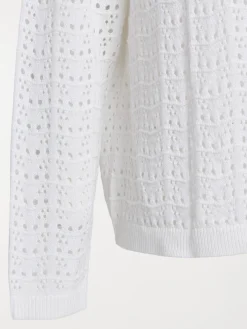 Gilet écru à nouer grande taille femme