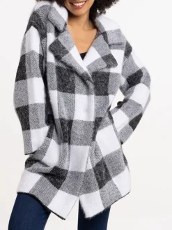 Gilet femme à carreaux