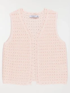 Gilet maille crochet fille (XXS-M)