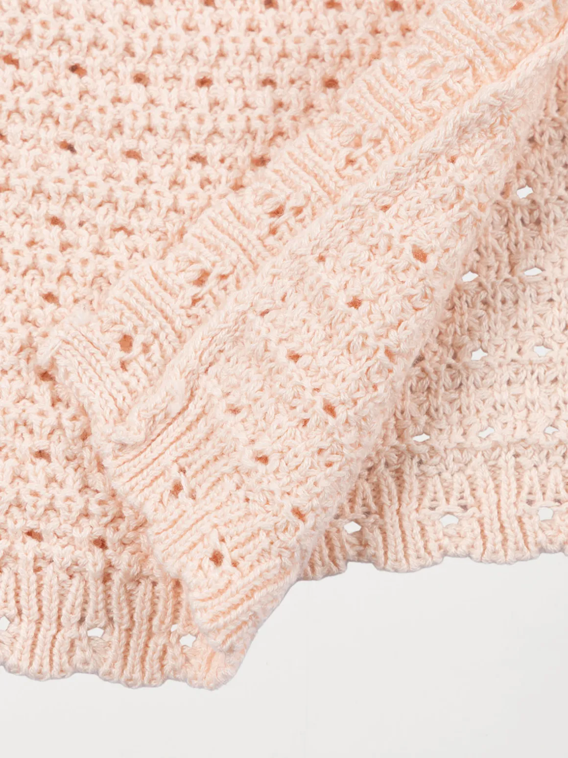 Gilet maille crochet fille (XXS-M)
