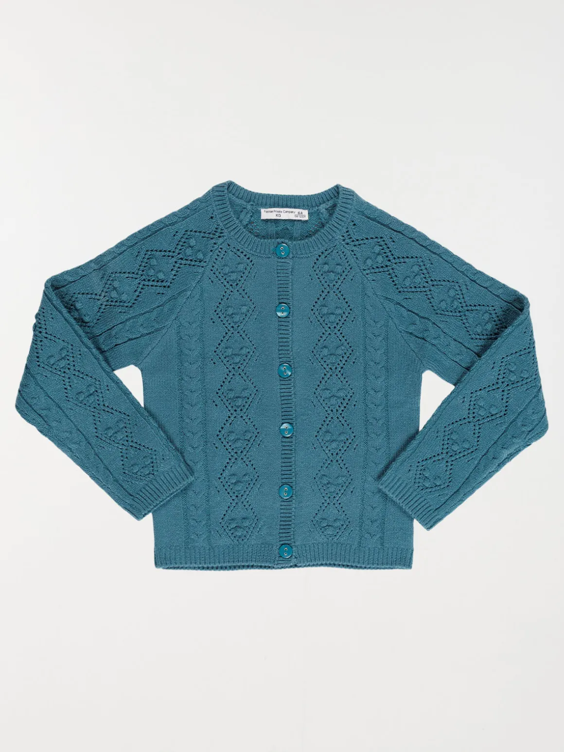 Gilet maille fantaisie fille (3-12A)