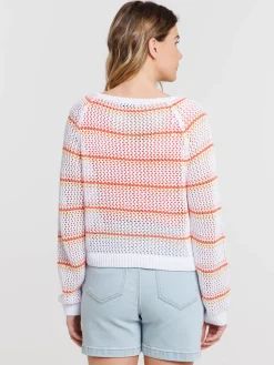 Gilet multicolore boutonné femme