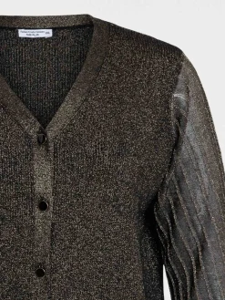 Gilet noir boutonné grande taille femme