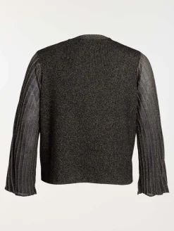 Gilet noir boutonné grande taille femme