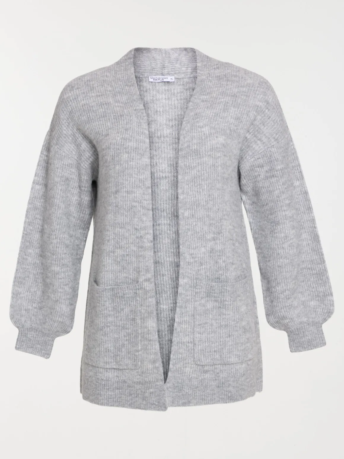 Gilet ouvert grande taille femme