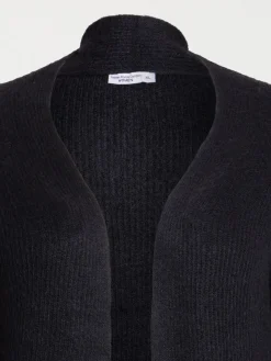 Gilet ouvert noir grande taille femme