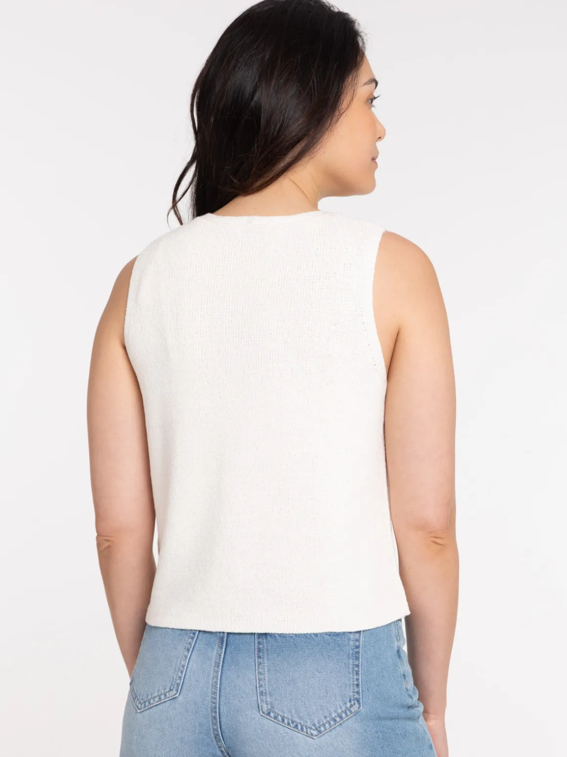 Gilet sans manches boutonné femme