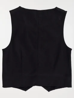 Gilet sans manches noir garçon (3-12A)