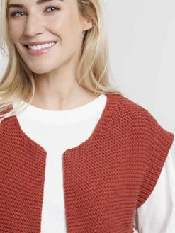 Gilet sans manches ouvert femme