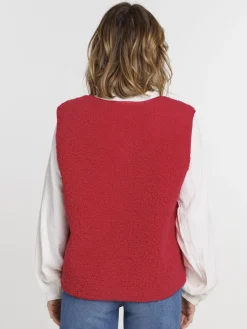 Gilet sans manches rose fiesta femme