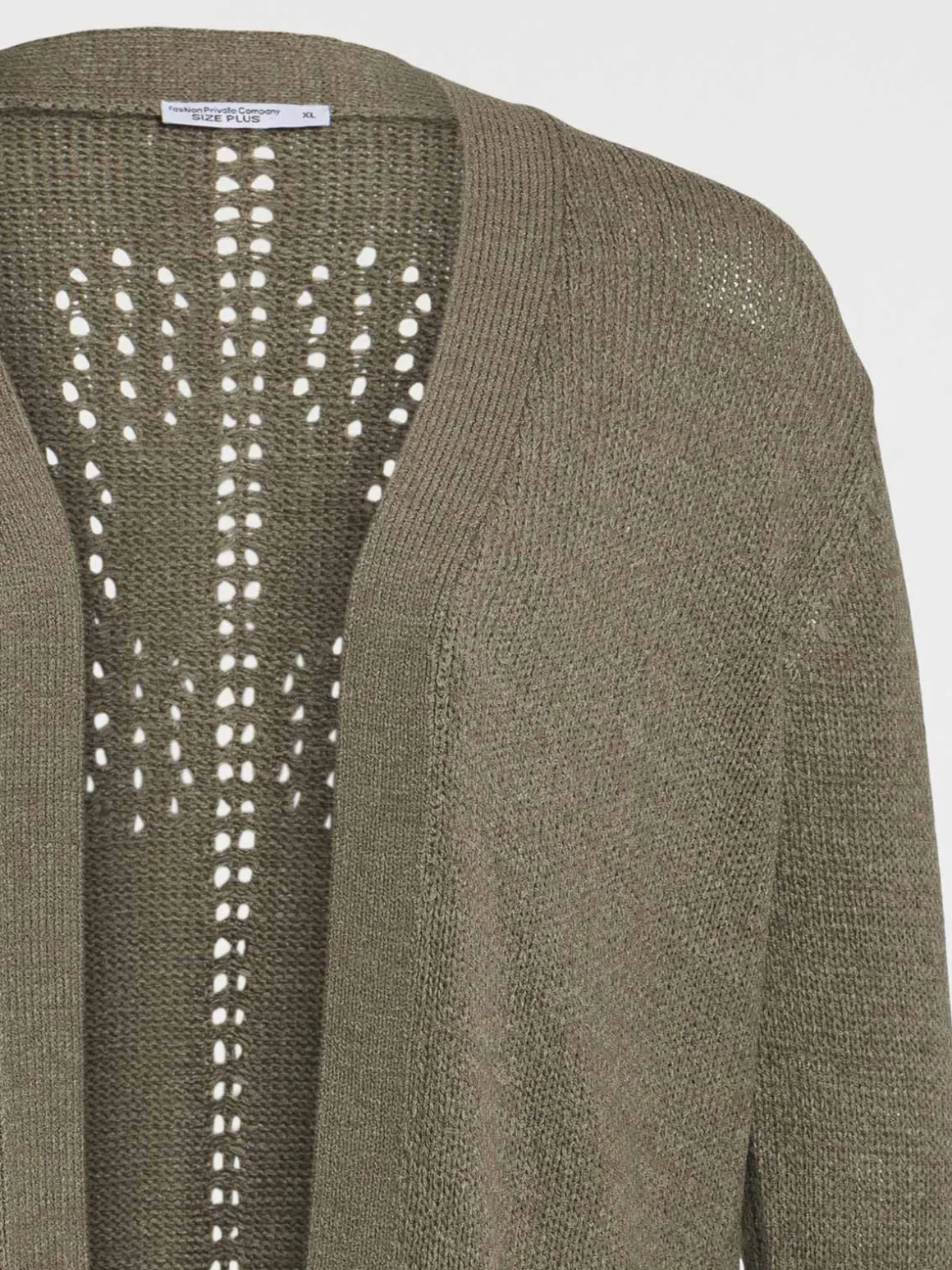 Gilet vert sombre grande taille femme