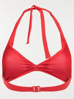 Haut de maillot de bain rouge femme