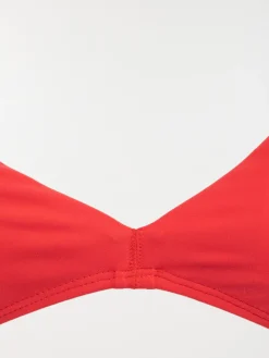 Haut de maillot de bain rouge femme