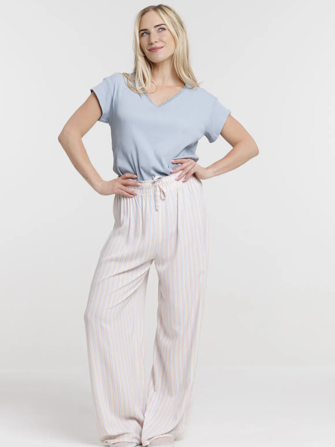 Haut de pyjama ciel femme