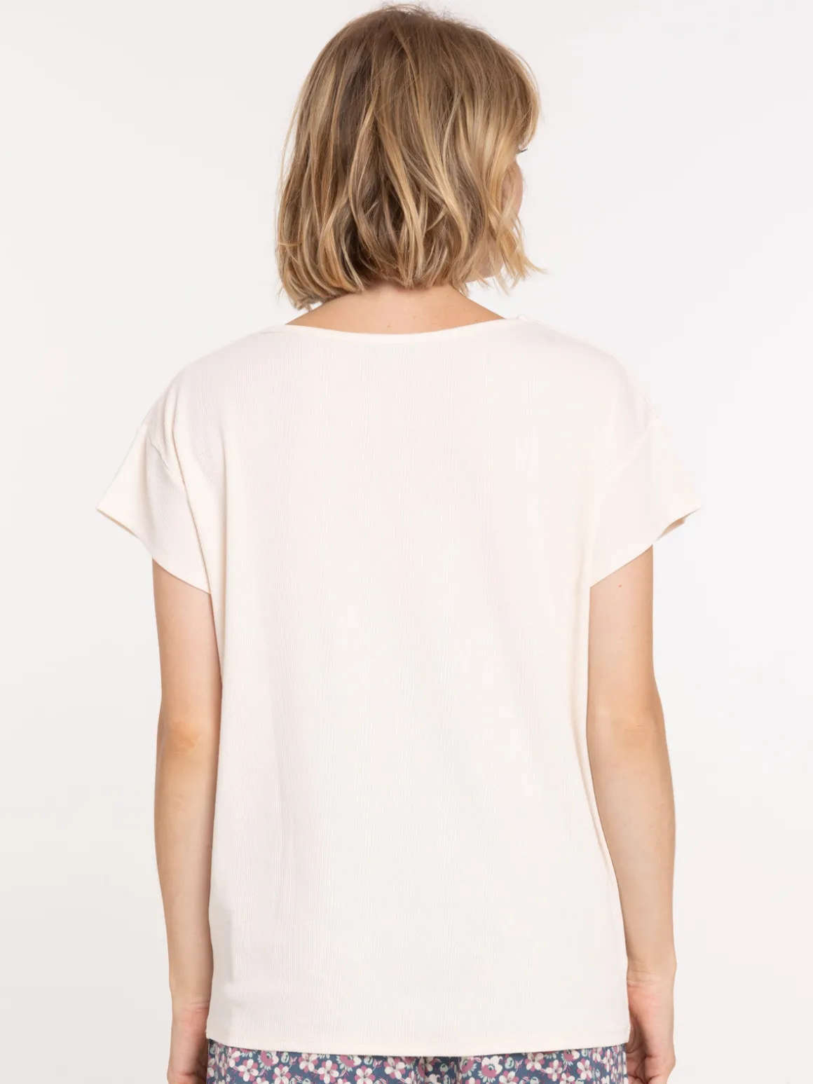Haut de pyjama poudre rosé femme