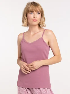 Haut de pyjama violine femme