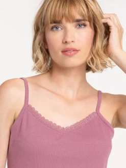 Haut de pyjama violine femme