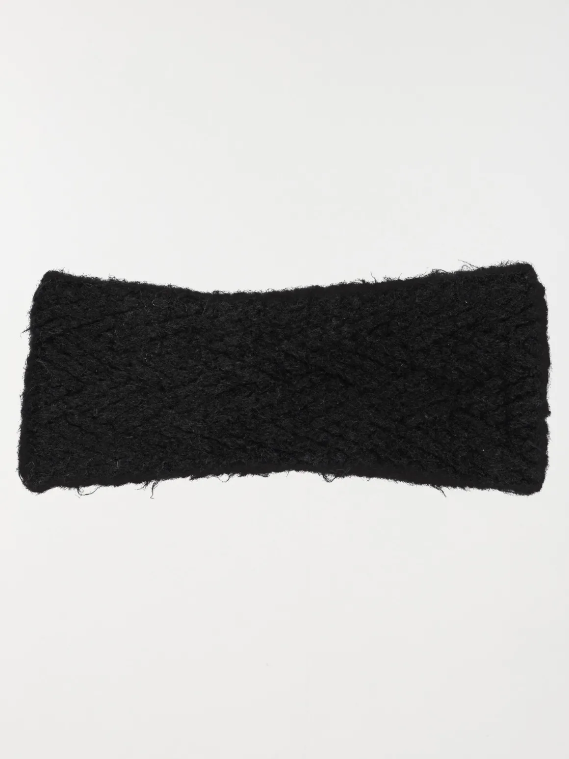 Headband maille tricot noir femme
