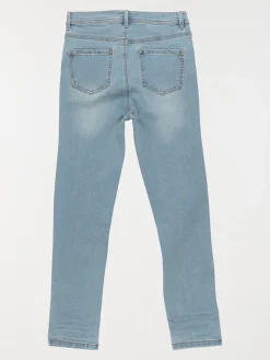 Jean bleached boutonné fille (XXS-M)