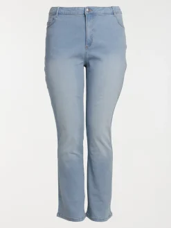 Jean bootcut bleach grande taille femme