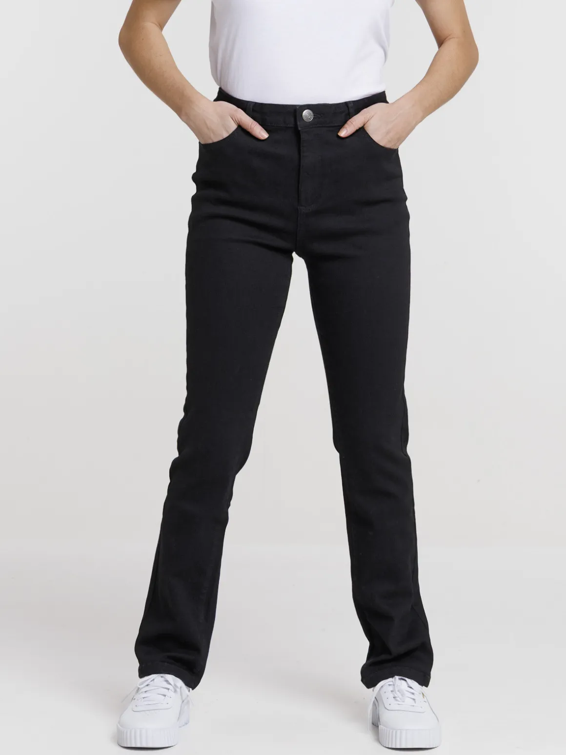 Jean bootcut noir femme
