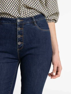 Jean brut taille haute skinny femme