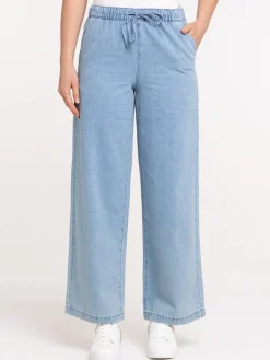 Jean femme wide leg double stone