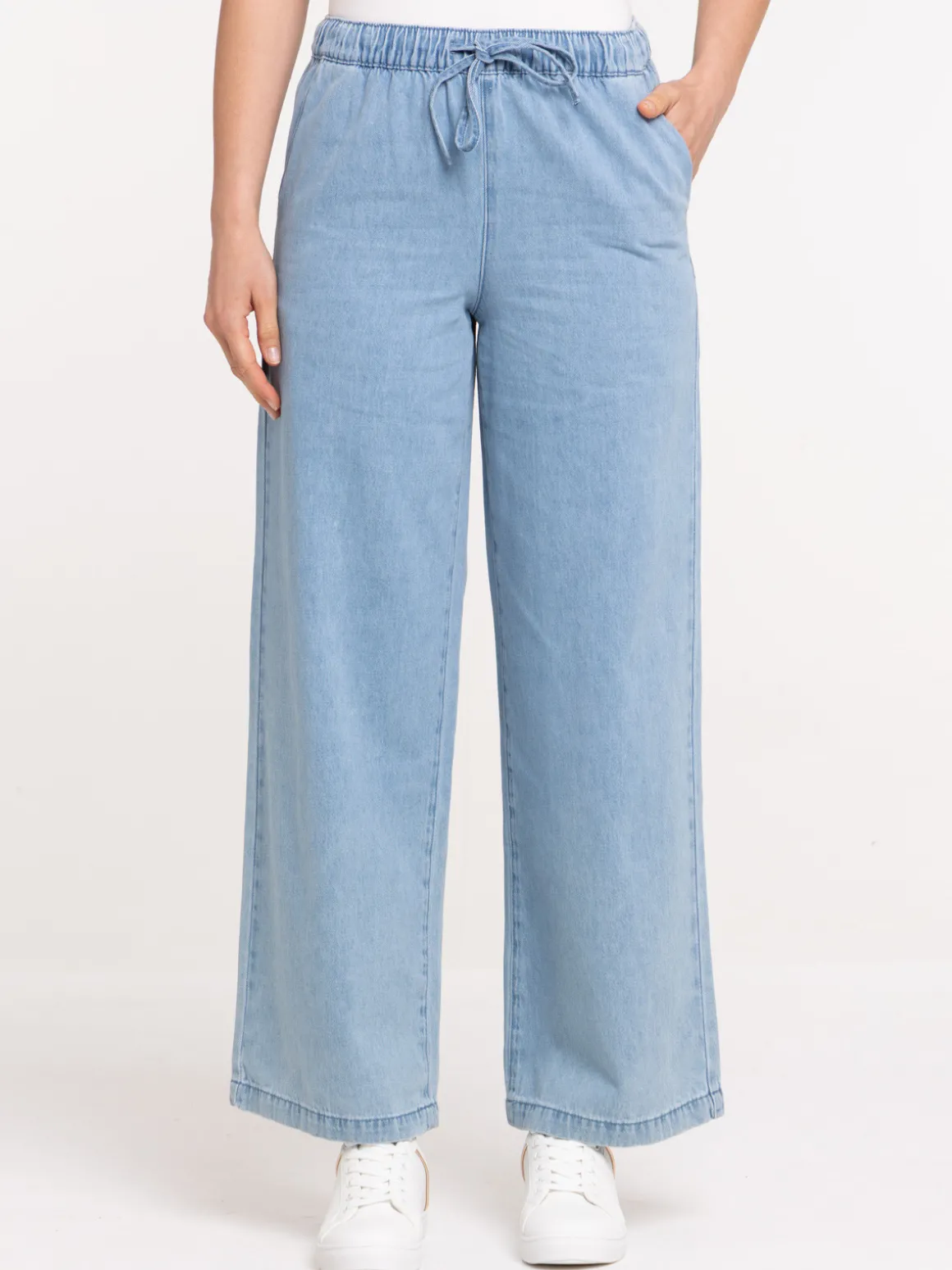 Jean femme wide leg double stone