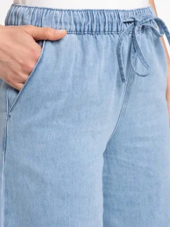 Jean femme wide leg double stone