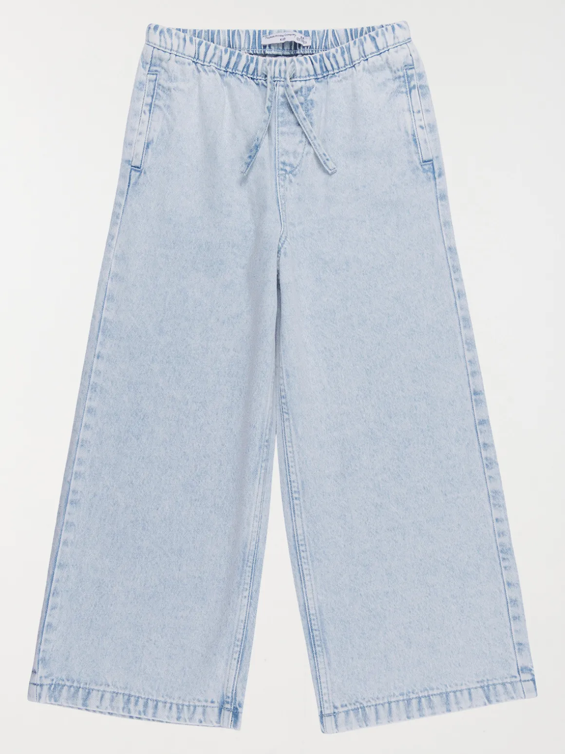 Jean fille wide leg bleach denim (3-12A)