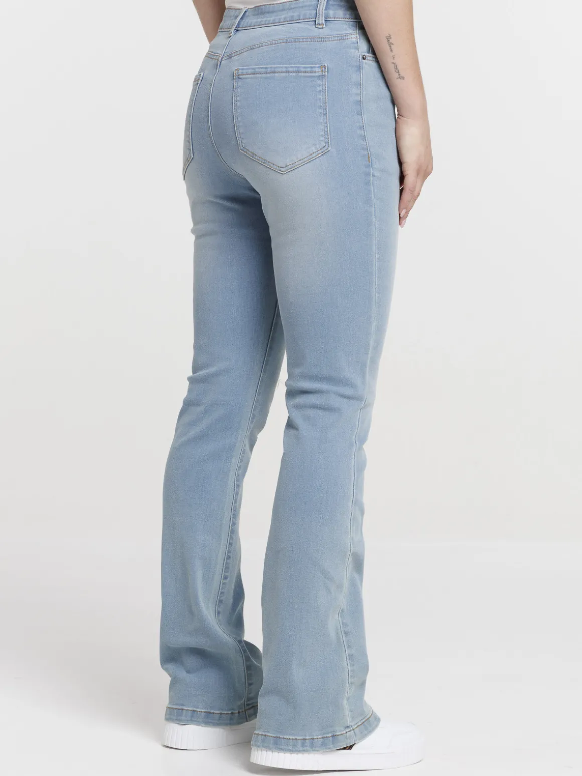 Jean flare bleached femme