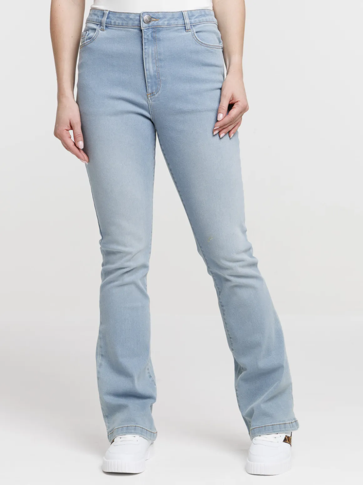 Jean flare bleached femme