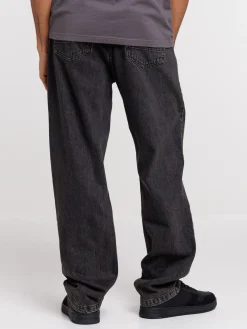 Jean loose noir lavé homme