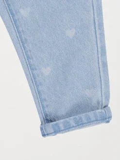 Jean motif coeur fille (6-36M)