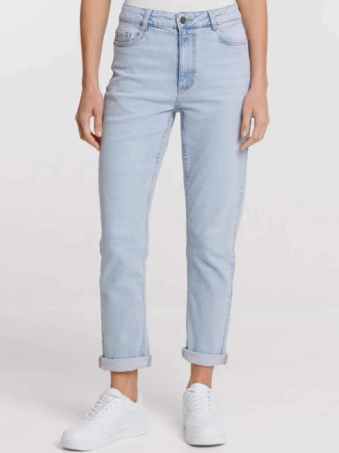 Jean regular bleached femme