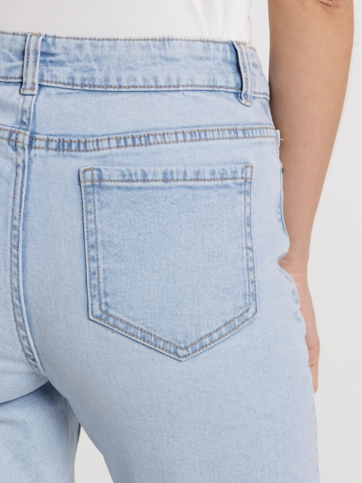 Jean regular bleached femme