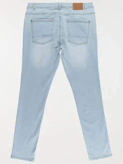 Jean slim bleached homme grande taille