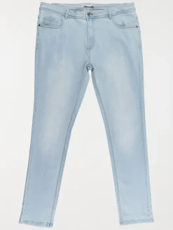 Jean slim bleached homme grande taille
