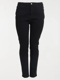 Jean slim noir grande taille femme