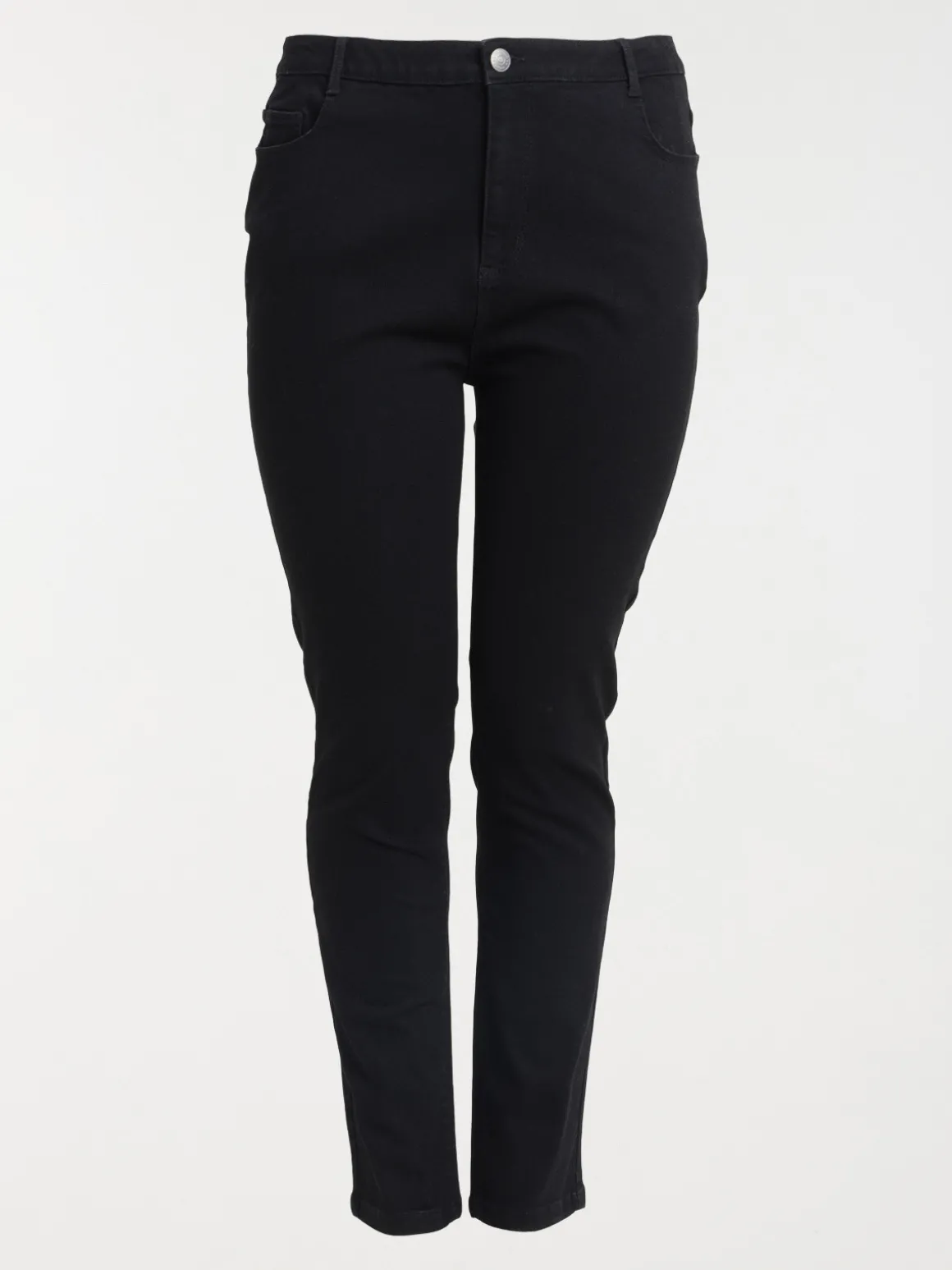 Jean slim noir grande taille femme