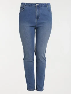 Jean slim stone grande taille femme