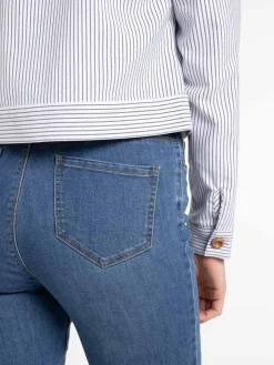 Jean stone taille haute skinny femme