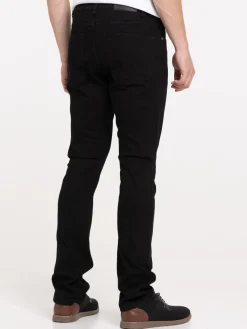Jean straight stretch noir homme