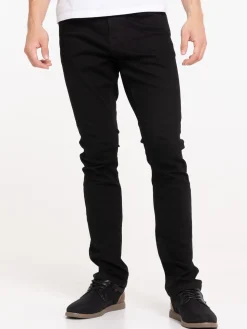 Jean straight stretch noir homme