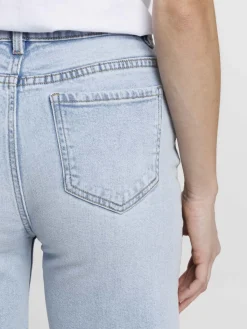 Jean wide leg bleached femme