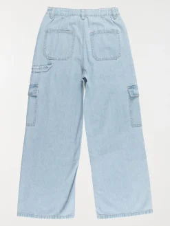 Jean wide leg bleached fille (XXS-M)
