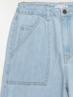 Jean wide leg bleached fille (XXS-M)